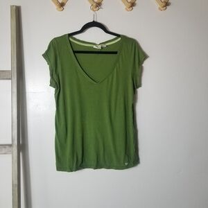 AEROPOSTALE WOMEN'S V-NECK YELLOW GREEN BLOUSE SIZE XL (SEE ALL PHOTOS)